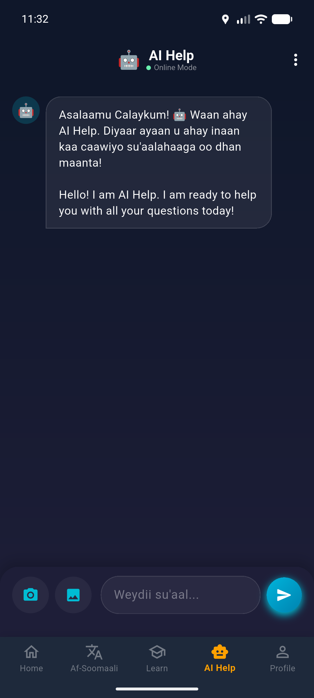 Child AI Help Tab